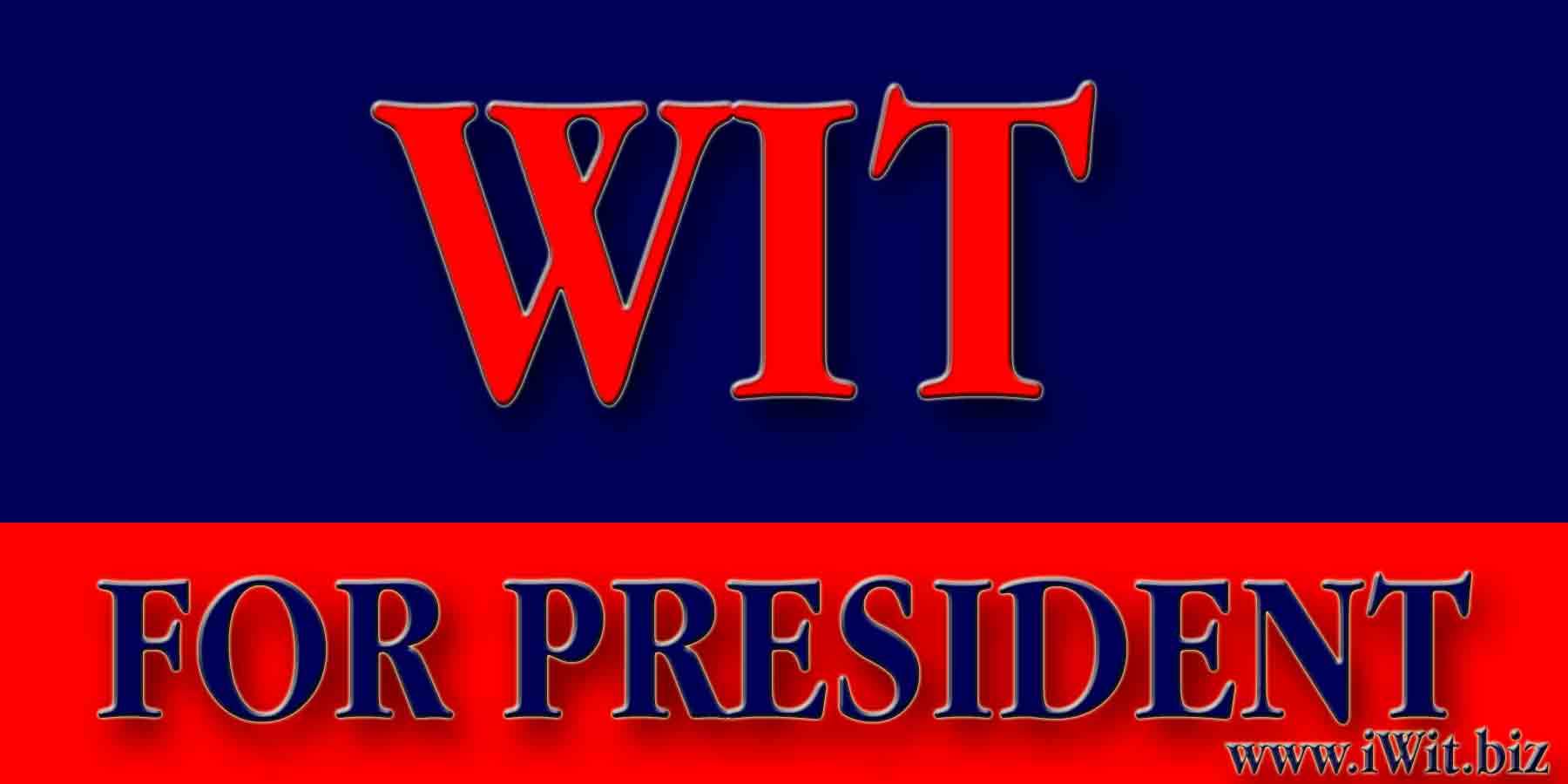 The President by Wit  Bumpersticker 4